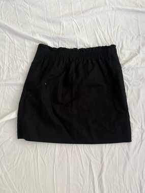 J.Crew Black Linen Blend Elastic Waist Mini Skirt Size 6